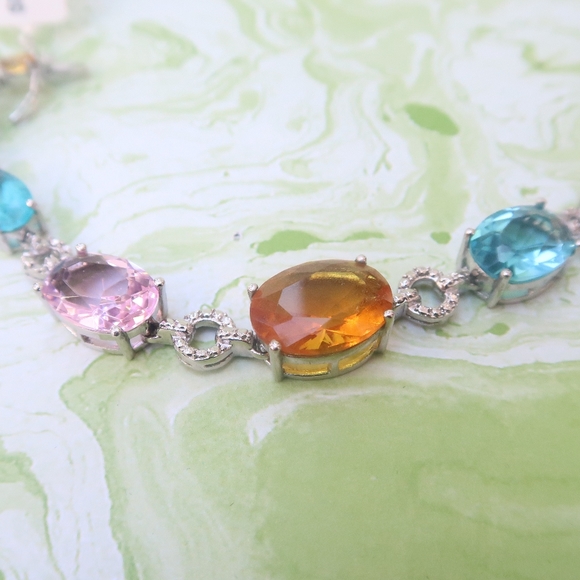 Multi color sterling silver bracelet - Picture 3 of 3